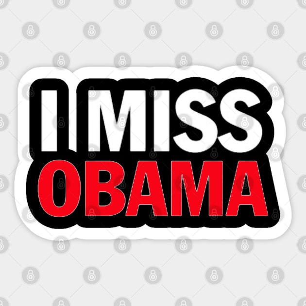 i miss obama Sticker by ReD-Des